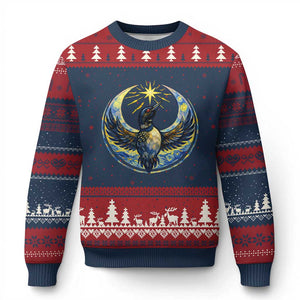 Minnesota Strong Ugly Christmas Sweater Minneapolis Loon Starry Night Van Gogh TS14 Navy Red Print Your Wear