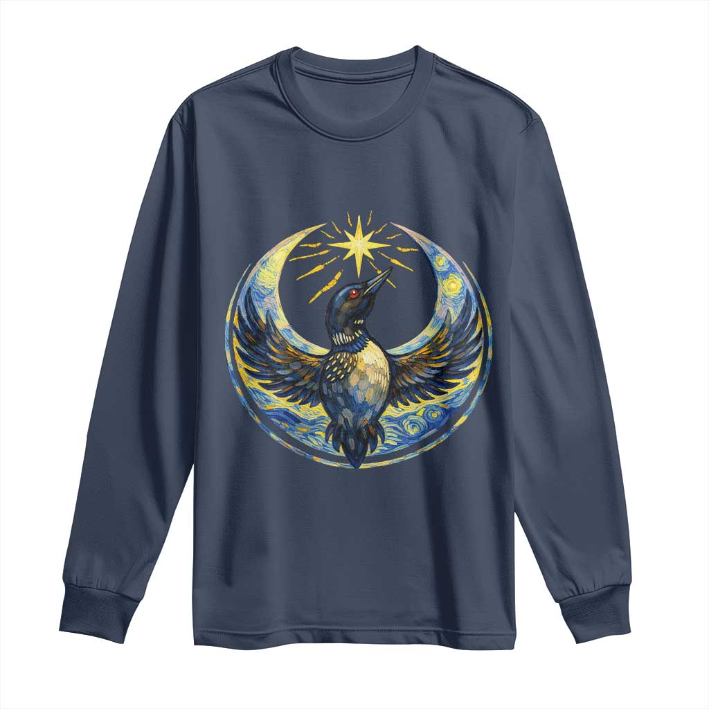 Minnesota Strong Long Sleeve Shirt Minneapolis Loon Starry Night Van Gogh TS14 Navy Print Your Wear