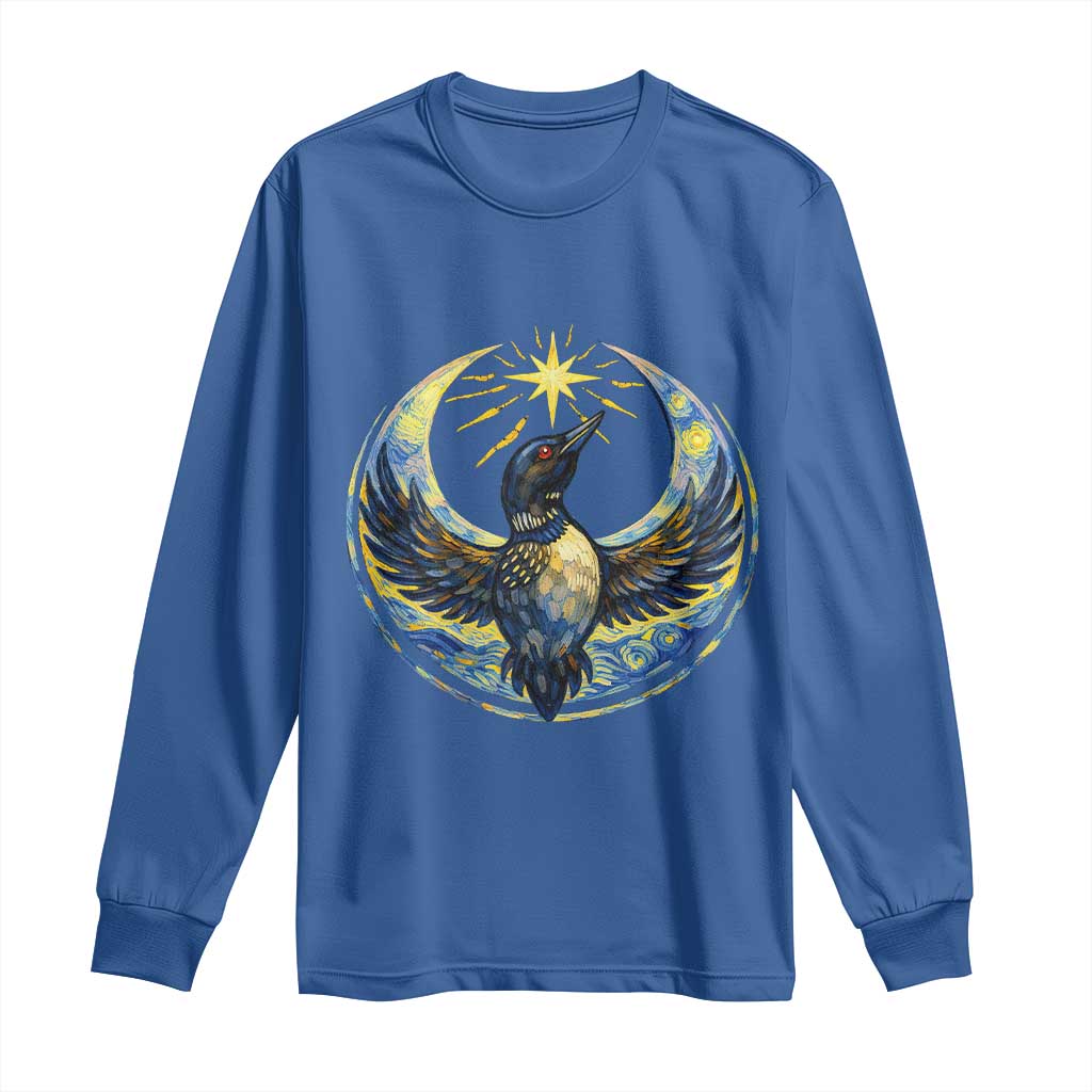 Minnesota Strong Long Sleeve Shirt Minneapolis Loon Starry Night Van Gogh TS14 Royal Blue Print Your Wear