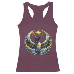 Minnesota Strong Racerback Tank Top Minneapolis Loon Starry Night Van Gogh TS14 Maroon Print Your Wear