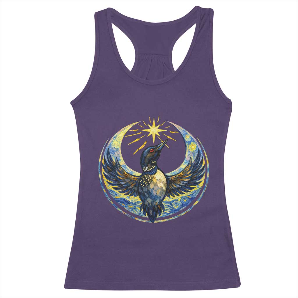 Minnesota Strong Racerback Tank Top Minneapolis Loon Starry Night Van Gogh TS14 Purple Print Your Wear