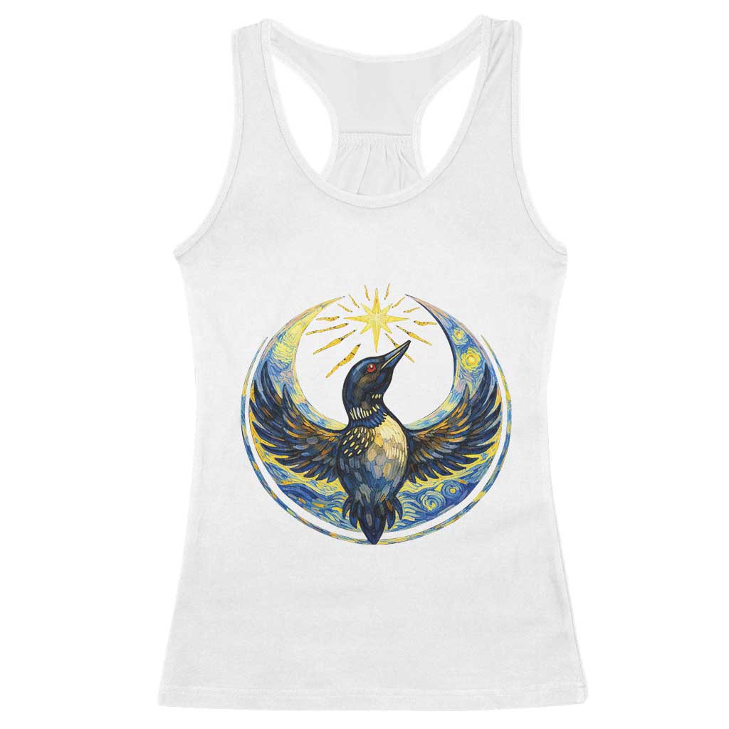 Minnesota Strong Racerback Tank Top Minneapolis Loon Starry Night Van Gogh TS14 White Print Your Wear