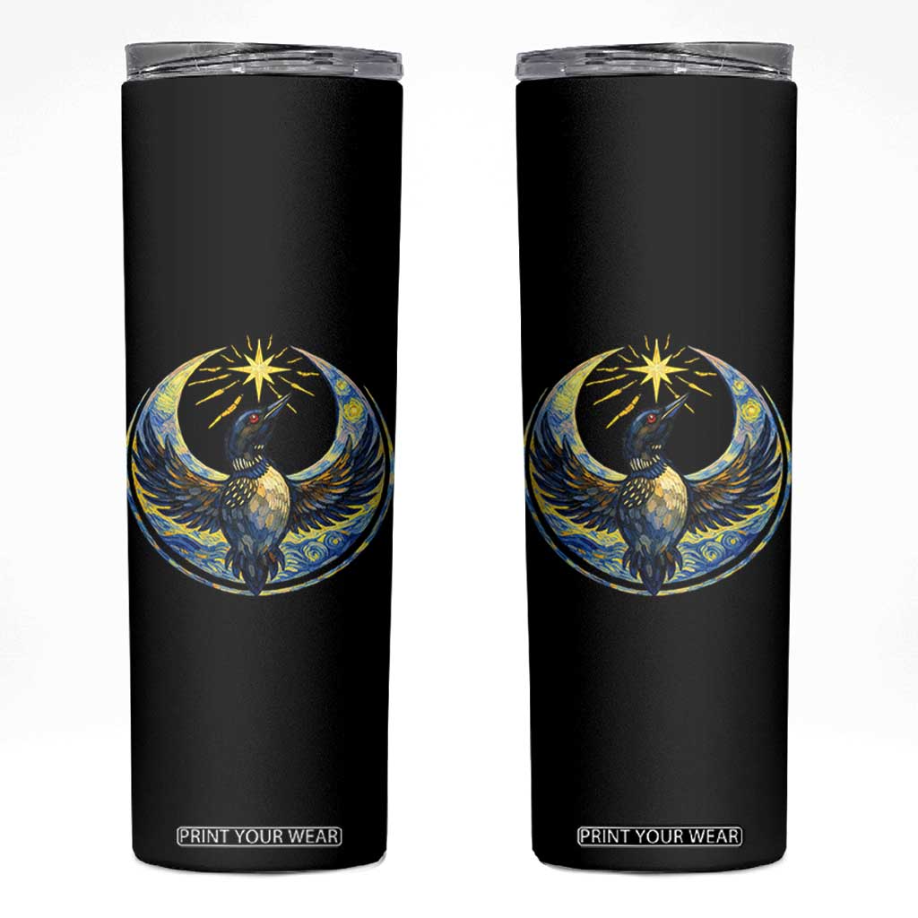 Minnesota Strong Skinny Tumbler Minneapolis Loon Starry Night Van Gogh TS14 Black Print Your Wear