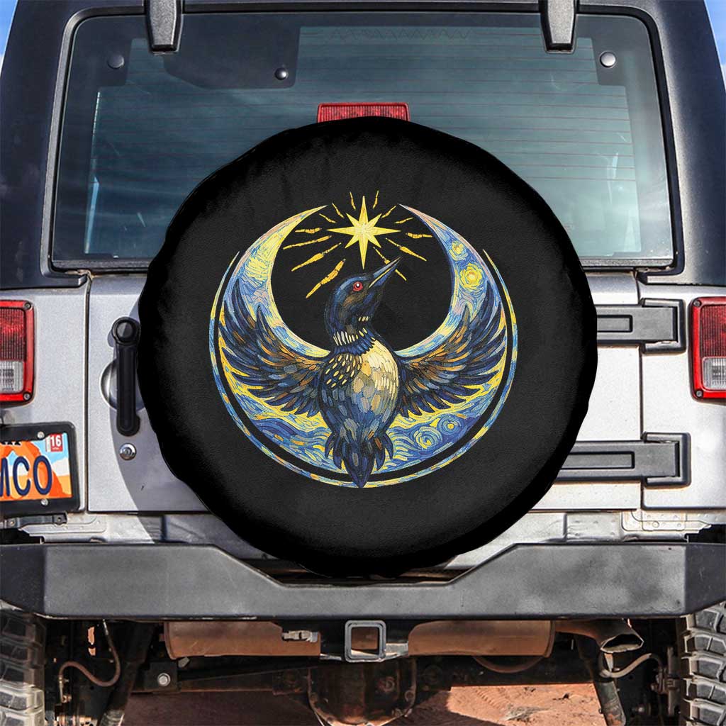 Minnesota Strong Spare Tire Cover Minneapolis Loon Starry Night Van Gogh TS14 No hole Black Print Your Wear