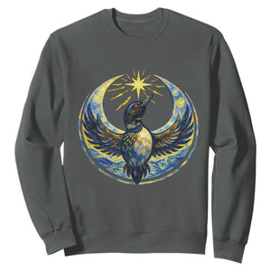 Minnesota Strong Sweatshirt Minneapolis Loon Starry Night Van Gogh TS14 Dark Heather Print Your Wear