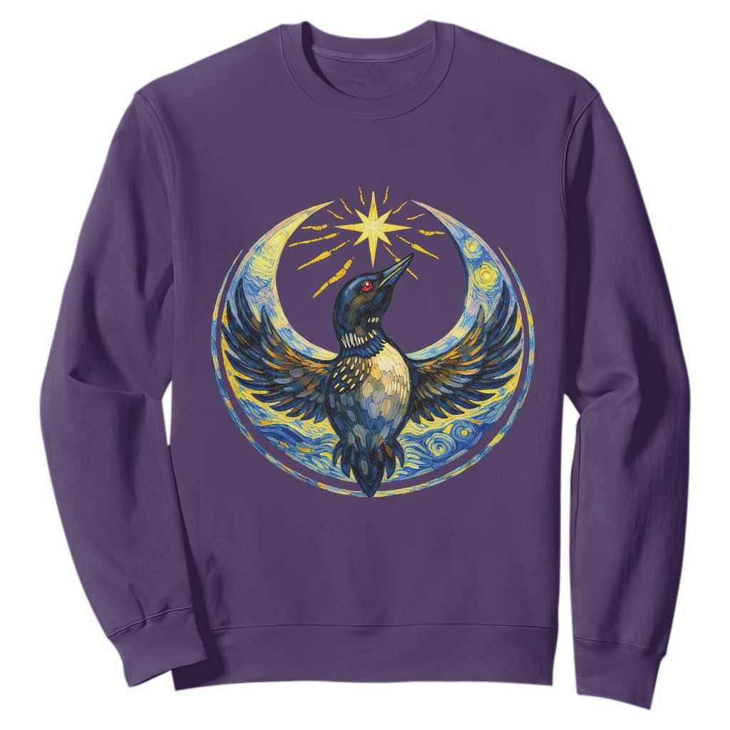 Minnesota Strong Sweatshirt Minneapolis Loon Starry Night Van Gogh TS14 Purple Print Your Wear