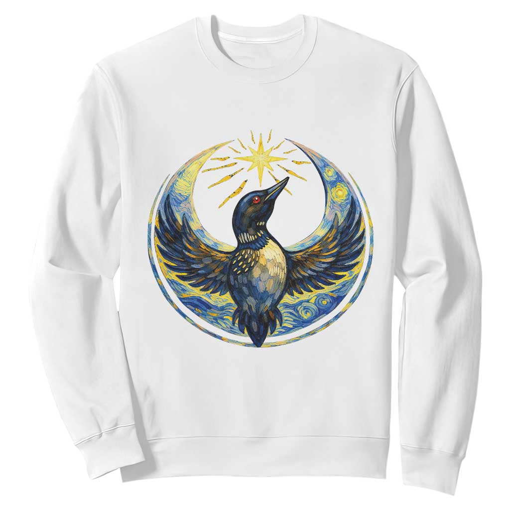 Minnesota Strong Sweatshirt Minneapolis Loon Starry Night Van Gogh TS14 White Print Your Wear