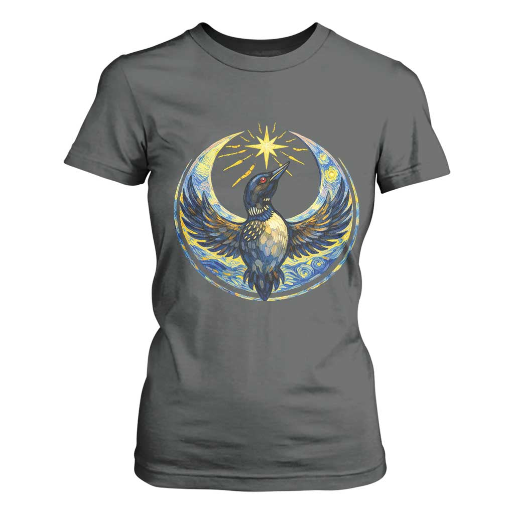 Minnesota Strong T Shirt For Women Minneapolis Loon Starry Night Van Gogh TS14 Dark Heather Print Your Wear