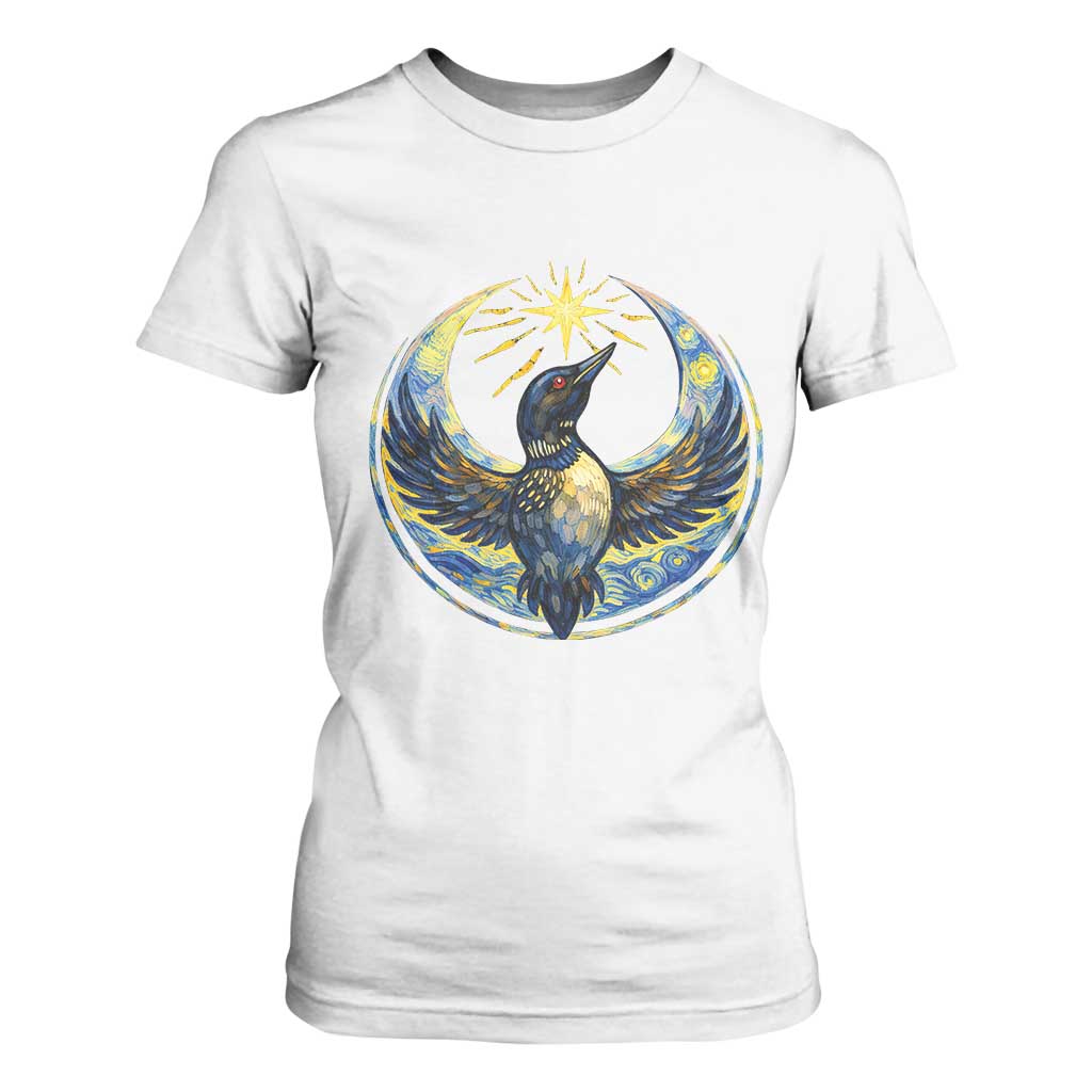 Minnesota Strong T Shirt For Women Minneapolis Loon Starry Night Van Gogh TS14 White Print Your Wear