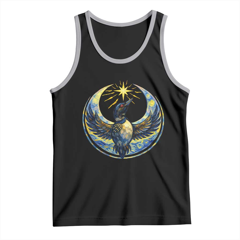 Minnesota Strong Tank Top Minneapolis Loon Starry Night Van Gogh TS14 Black Athletic Heather Print Your Wear