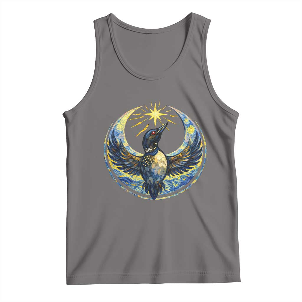Minnesota Strong Tank Top Minneapolis Loon Starry Night Van Gogh TS14 Deep Heather Print Your Wear
