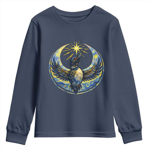 Minnesota Strong Youth Sweatshirt Minneapolis Loon Starry Night Van Gogh TS14 Navy Print Your Wear