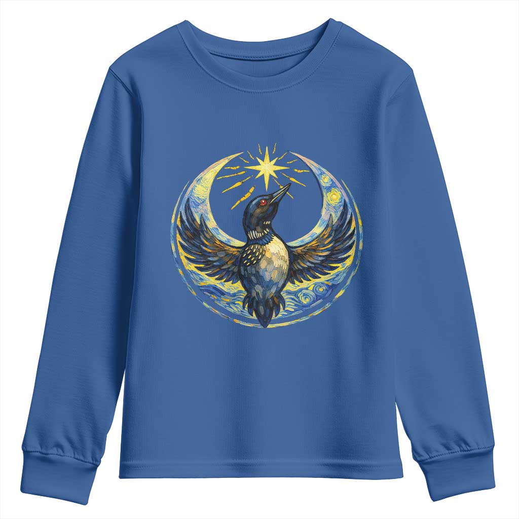 Minnesota Strong Youth Sweatshirt Minneapolis Loon Starry Night Van Gogh TS14 Royal Blue Print Your Wear