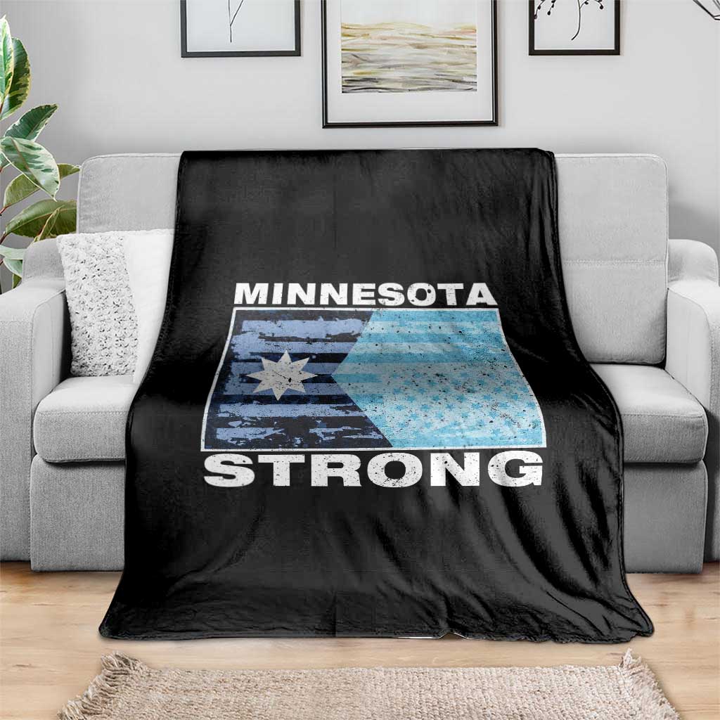 Minnesota Strong Throw Blanket MN State Flag Political Protest MN Resistance Abolish ICE TS14 Print Your Wear