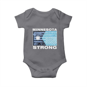 Minnesota Strong Baby Onesie MN State Flag Political Protest MN Resistance Abolish ICE TS14 Charcoal Print Your Wear