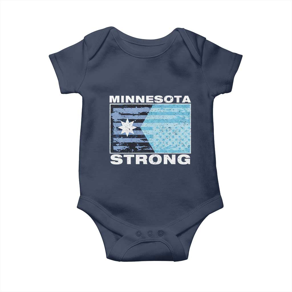Minnesota Strong Baby Onesie MN State Flag Political Protest MN Resistance Abolish ICE TS14 Navy Print Your Wear