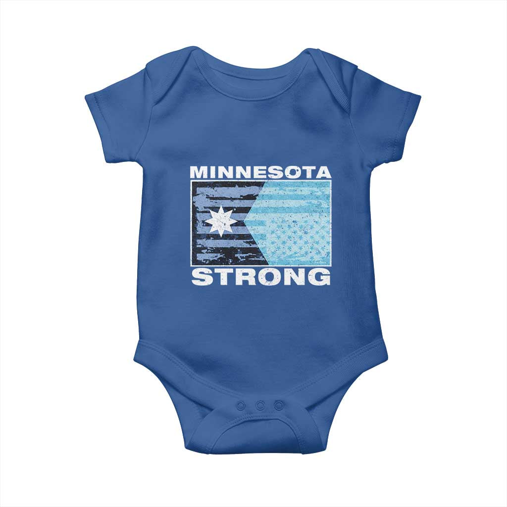 Minnesota Strong Baby Onesie MN State Flag Political Protest MN Resistance Abolish ICE TS14 Royal Blue Print Your Wear