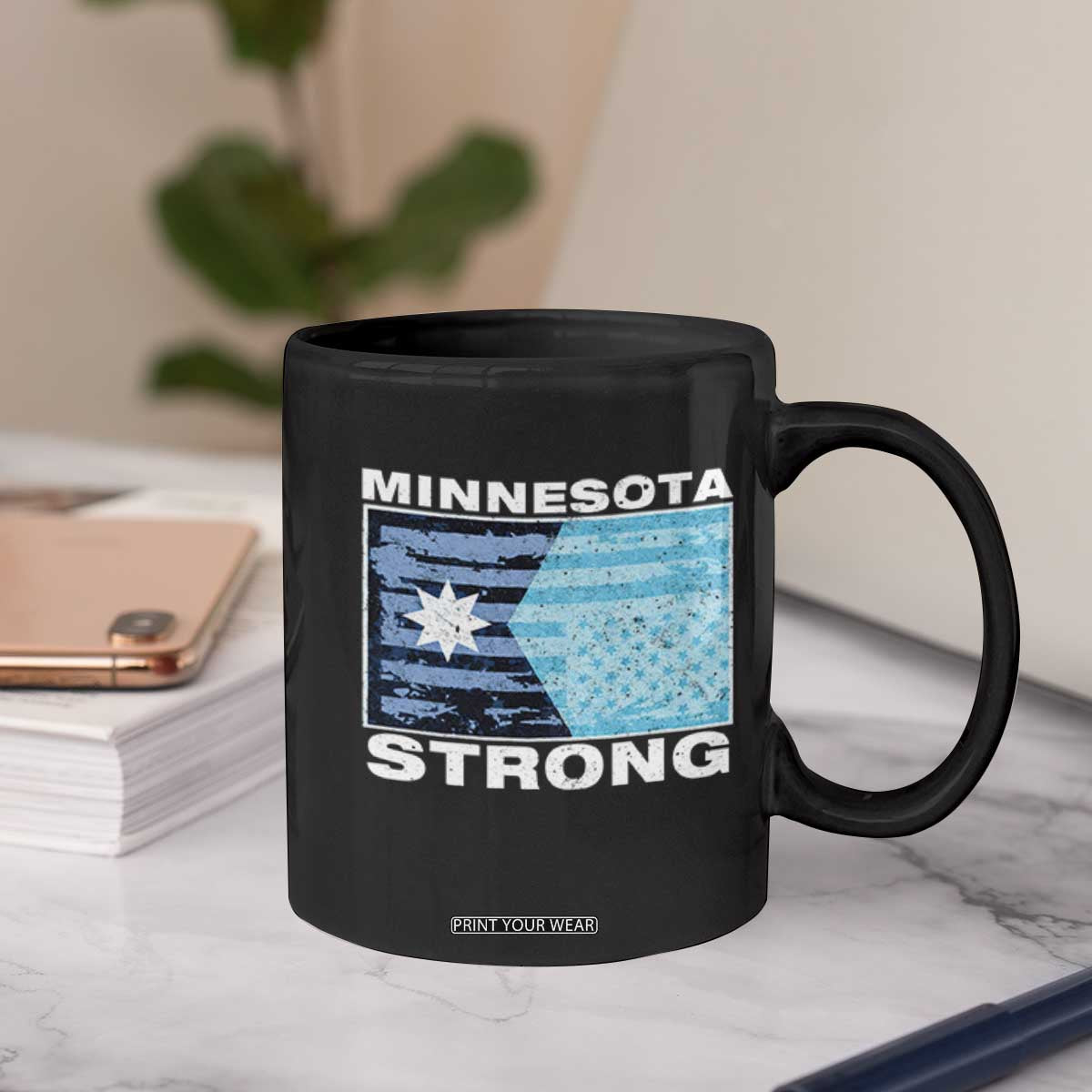 Minnesota Strong Coffee Mug MN State Flag Political Protest MN Resistance Abolish ICE TS14 Print Your Wear