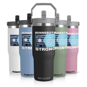 Minnesota Strong Flip Straw Tumbler MN State Flag Political Protest MN Resistance Abolish ICE TS14 Print Your Wear