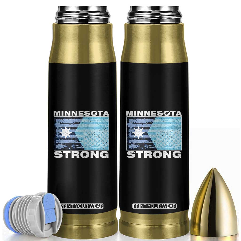 Minnesota Strong Bullet Tumbler MN State Flag Political Protest MN Resistance Abolish ICE TS14 Black Print Your Wear
