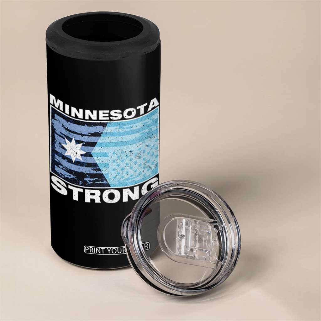 Minnesota Strong 4 in 1 Can Cooler Tumbler MN State Flag Political Protest MN Resistance Abolish ICE TS14 Print Your Wear