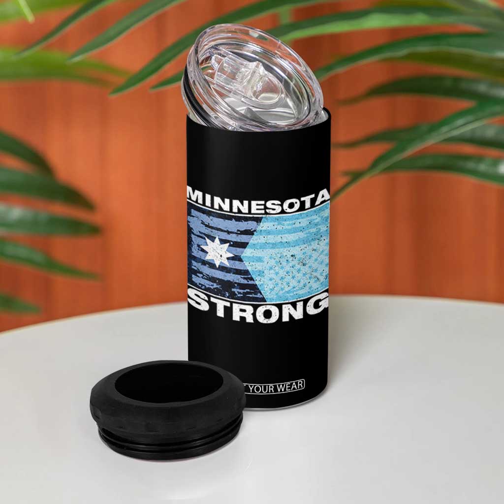 Minnesota Strong 4 in 1 Can Cooler Tumbler MN State Flag Political Protest MN Resistance Abolish ICE TS14 Print Your Wear