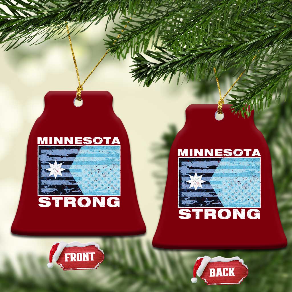 Minnesota Strong Ceramic Ornament MN State Flag Political Protest MN Resistance Abolish ICE TS14 Print Your Wear