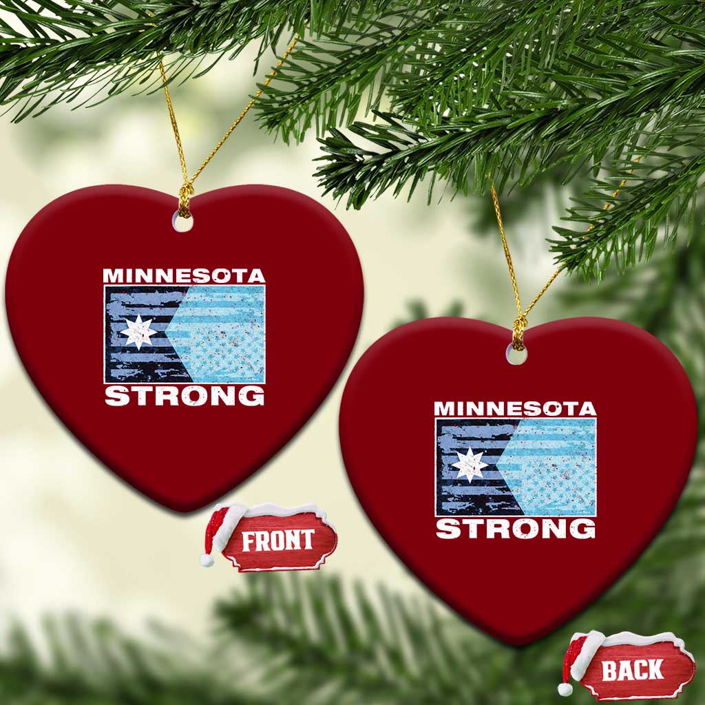 Minnesota Strong Ceramic Ornament MN State Flag Political Protest MN Resistance Abolish ICE TS14 Print Your Wear