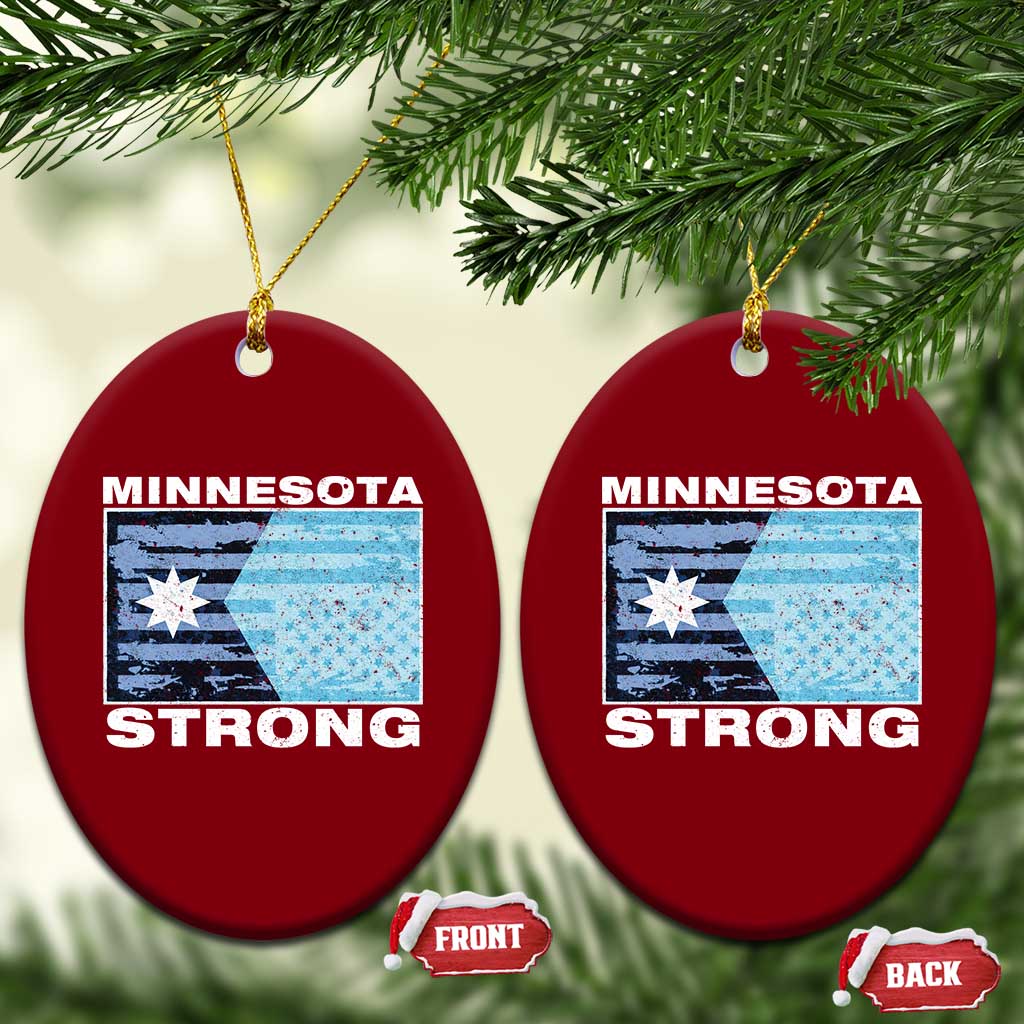 Minnesota Strong Ceramic Ornament MN State Flag Political Protest MN Resistance Abolish ICE TS14 Print Your Wear