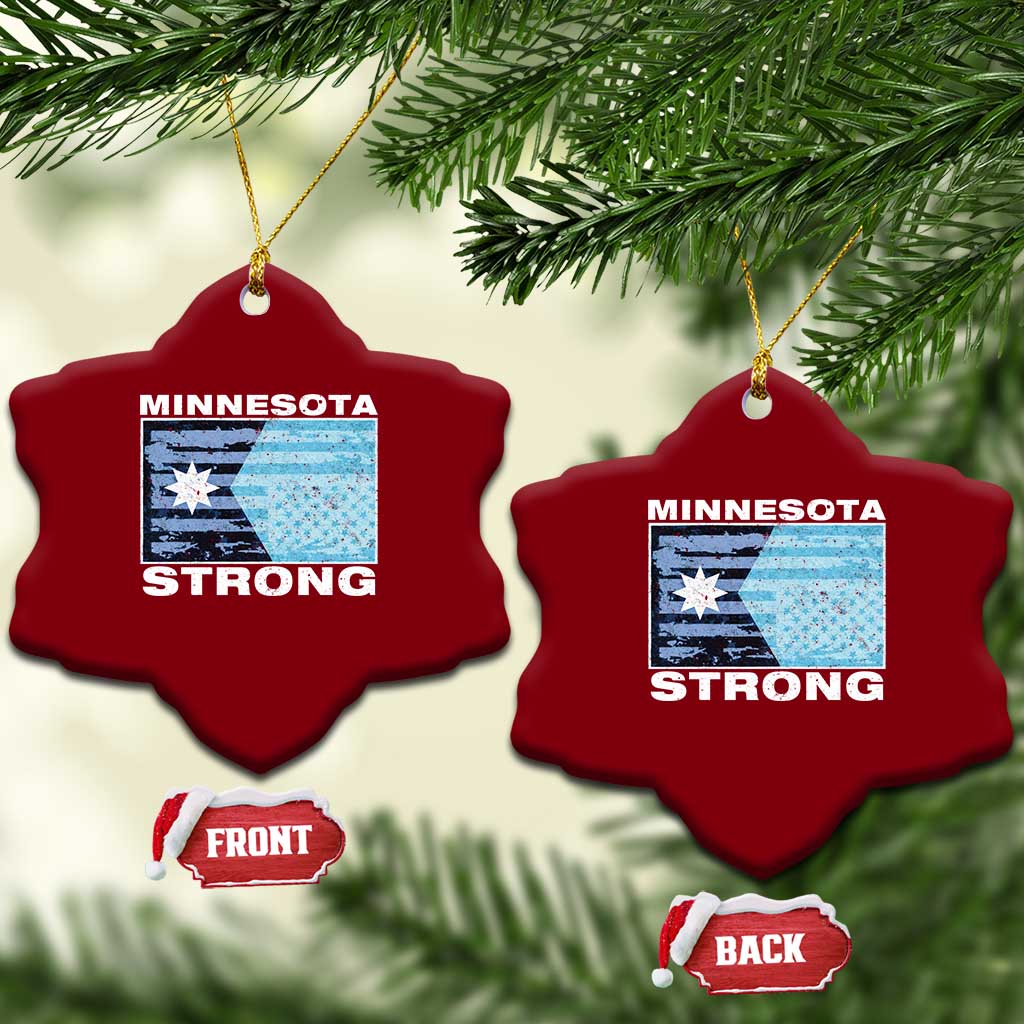Minnesota Strong Ceramic Ornament MN State Flag Political Protest MN Resistance Abolish ICE TS14 Print Your Wear
