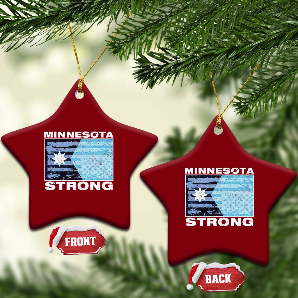 Minnesota Strong Ceramic Ornament MN State Flag Political Protest MN Resistance Abolish ICE TS14 Print Your Wear