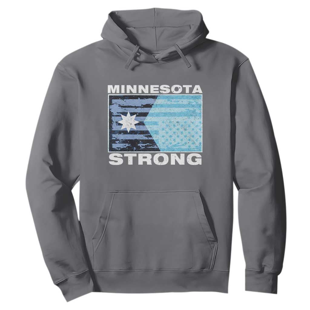 Minnesota Strong Hoodie MN State Flag Political Protest MN Resistance Abolish ICE TS14 Charcoal Print Your Wear