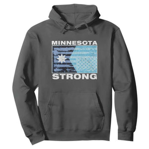 Minnesota Strong Hoodie MN State Flag Political Protest MN Resistance Abolish ICE TS14 Dark Heather Print Your Wear