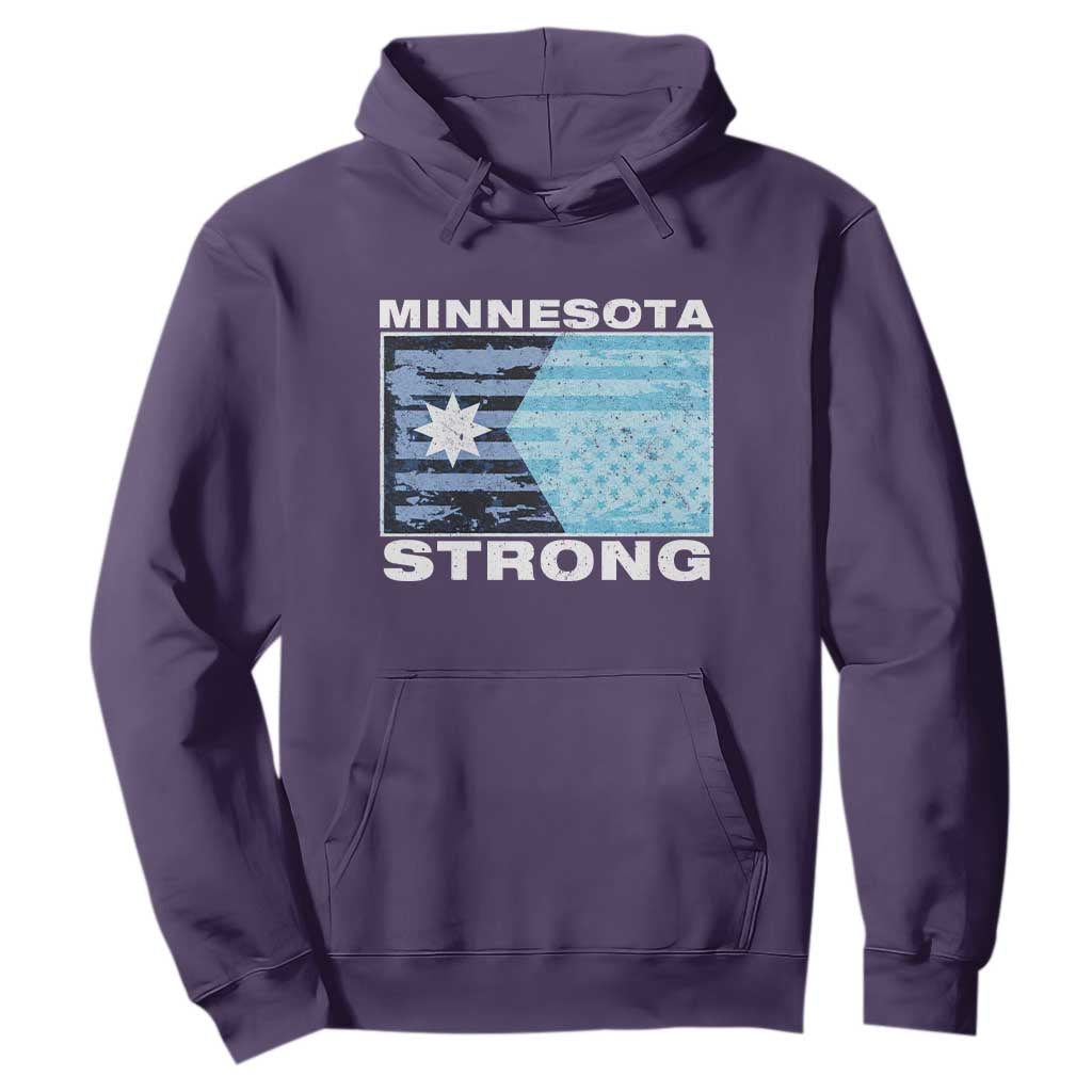 Minnesota Strong Hoodie MN State Flag Political Protest MN Resistance Abolish ICE TS14 Purple Print Your Wear