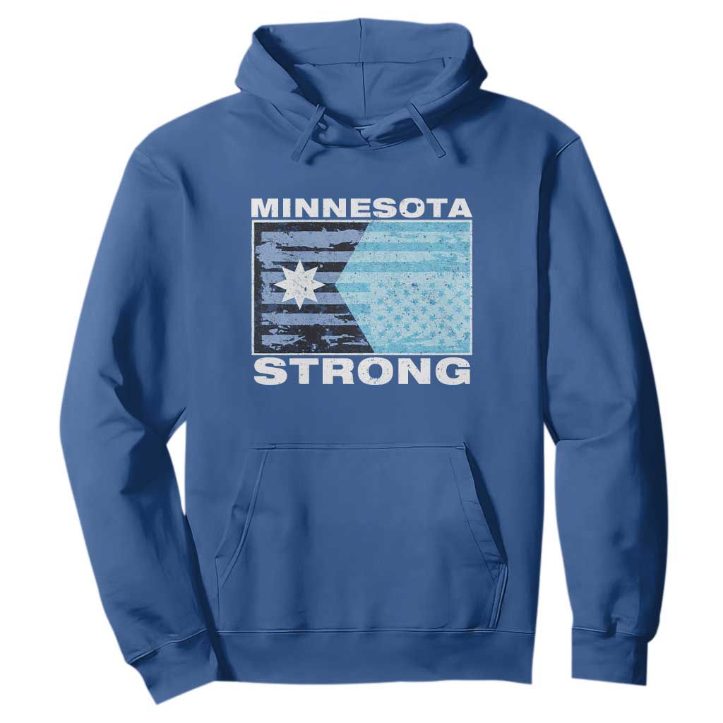 Minnesota Strong Hoodie MN State Flag Political Protest MN Resistance Abolish ICE TS14 Royal Blue Print Your Wear