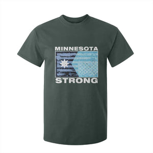 Minnesota Strong T Shirt For Kid MN State Flag Political Protest MN Resistance Abolish ICE TS14 Dark Forest Green Print Your Wear