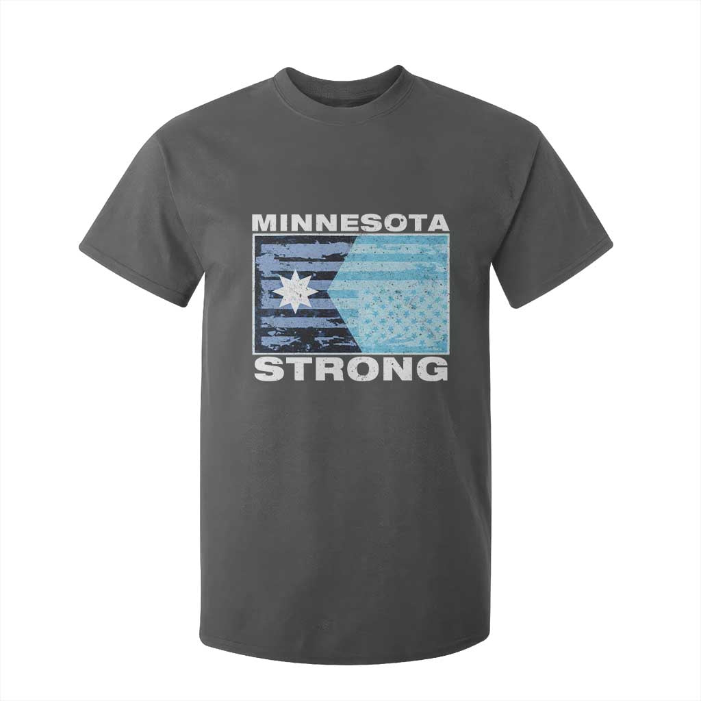 Minnesota Strong T Shirt For Kid MN State Flag Political Protest MN Resistance Abolish ICE TS14 Dark Heather Print Your Wear