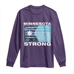 Minnesota Strong Long Sleeve Shirt MN State Flag Political Protest MN Resistance Abolish ICE TS14 Purple Print Your Wear