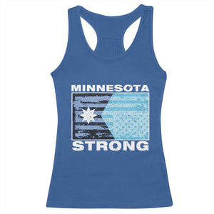 Minnesota Strong Racerback Tank Top MN State Flag Political Protest MN Resistance Abolish ICE TS14 Royal Blue Print Your Wear