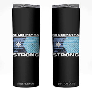 Minnesota Strong Skinny Tumbler MN State Flag Political Protest MN Resistance Abolish ICE TS14 Black Print Your Wear