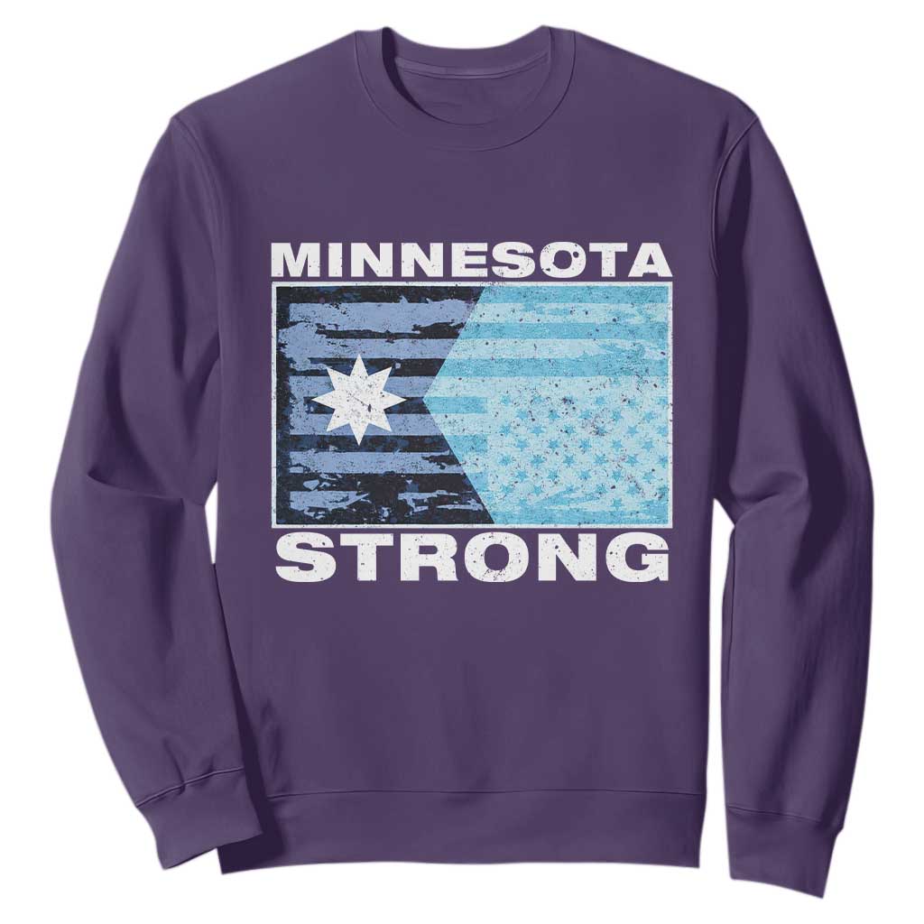 Minnesota Strong Sweatshirt MN State Flag Political Protest MN Resistance Abolish ICE TS14 Purple Print Your Wear