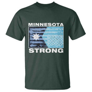 Minnesota Strong T Shirt MN State Flag Political Protest MN Resistance Abolish ICE TS14 Dark Forest Green Print Your Wear