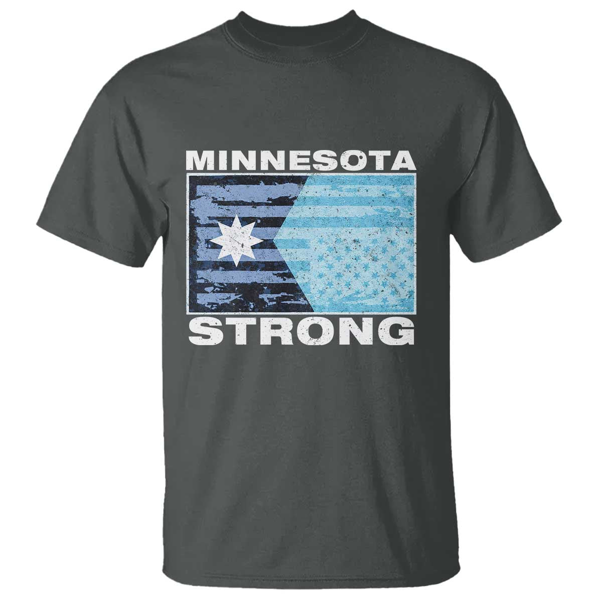Minnesota Strong T Shirt MN State Flag Political Protest MN Resistance Abolish ICE TS14 Dark Heather Print Your Wear