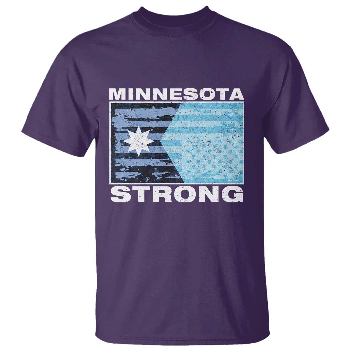 Minnesota Strong T Shirt MN State Flag Political Protest MN Resistance Abolish ICE TS14 Purple Print Your Wear