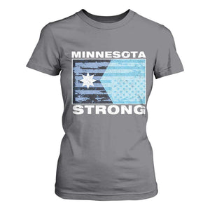 Minnesota Strong T Shirt For Women MN State Flag Political Protest MN Resistance Abolish ICE TS14 Charcoal Print Your Wear