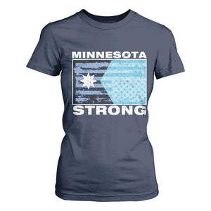 Minnesota Strong T Shirt For Women MN State Flag Political Protest MN Resistance Abolish ICE TS14 Navy Print Your Wear