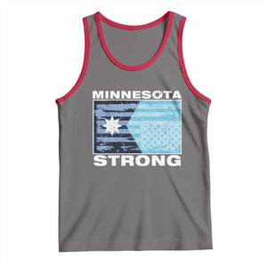 Minnesota Strong Tank Top MN State Flag Political Protest MN Resistance Abolish ICE TS14 Deep Heather Red Print Your Wear