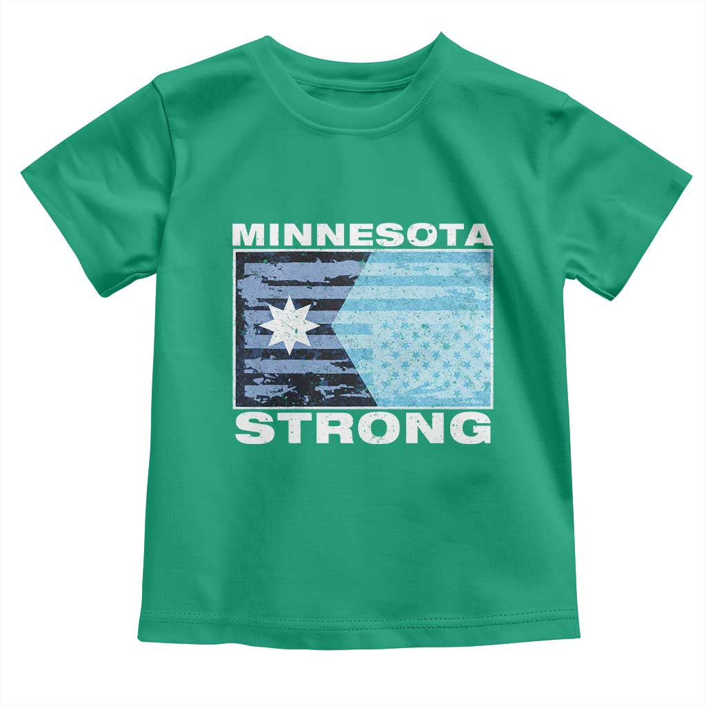 Minnesota Strong Toddler T Shirt MN State Flag Political Protest MN Resistance Abolish ICE TS14 Irish Green Print Your Wear