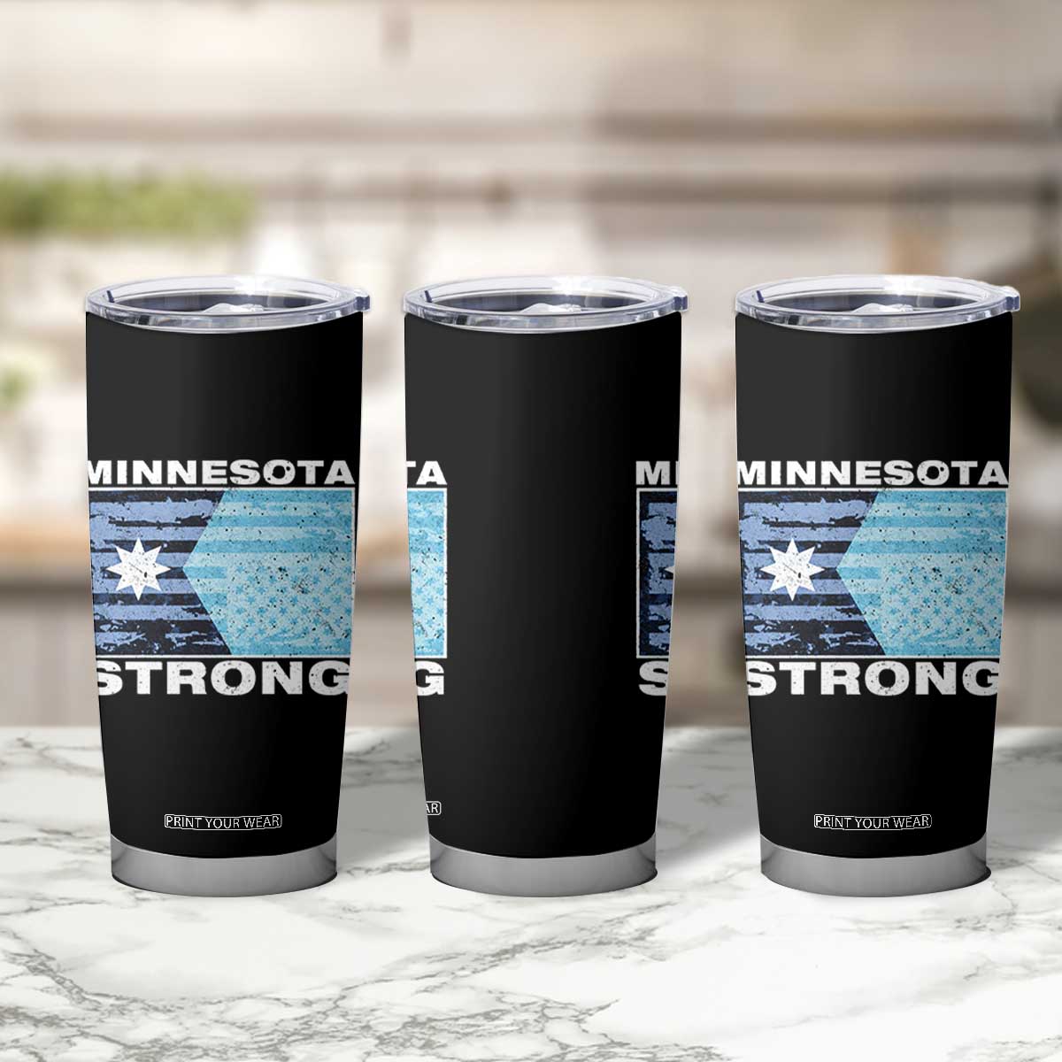 Minnesota Strong Tumbler Cup MN State Flag Political Protest MN Resistance Abolish ICE TS14 Print Your Wear