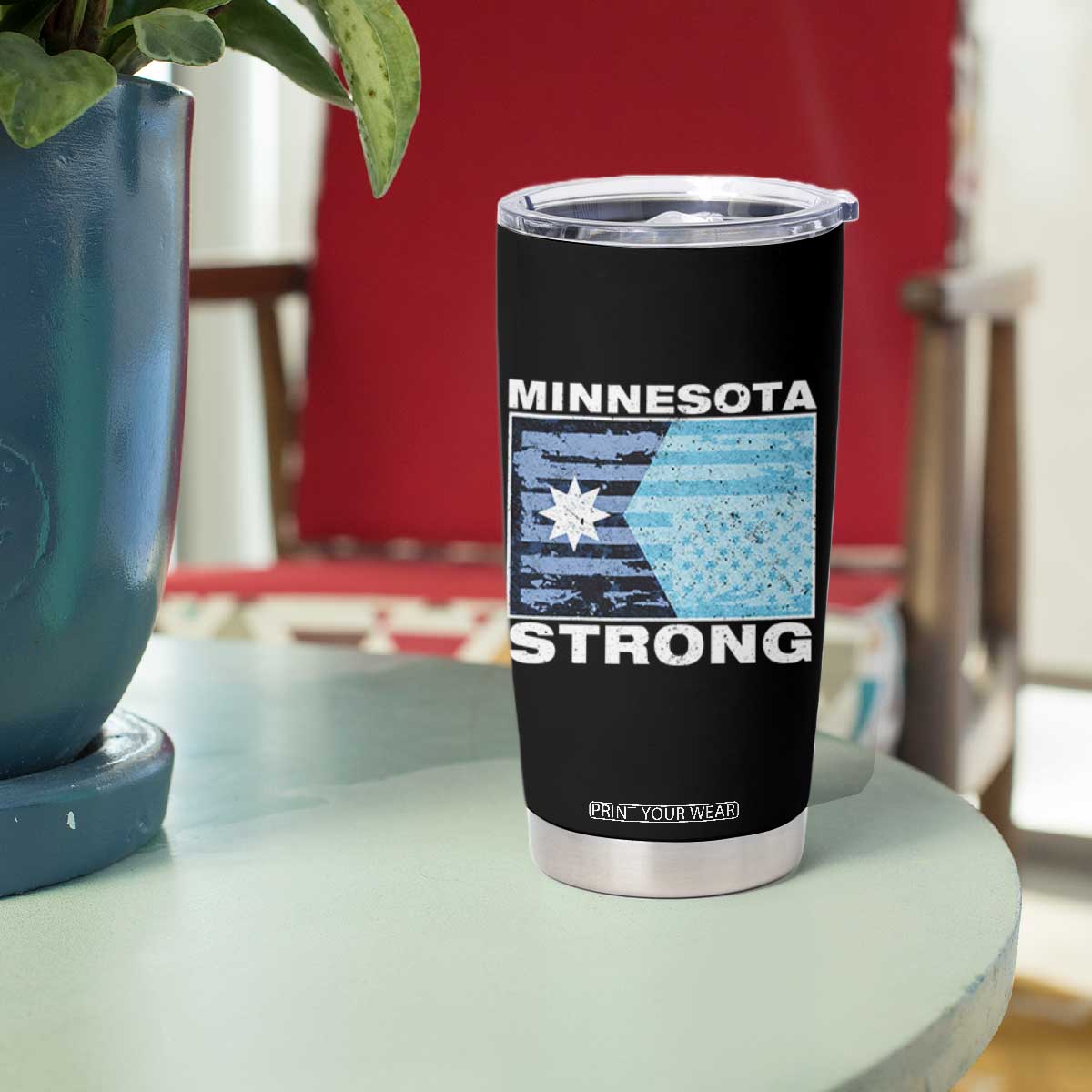 Minnesota Strong Tumbler Cup MN State Flag Political Protest MN Resistance Abolish ICE TS14 Print Your Wear